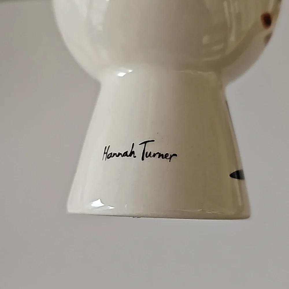 NWT Anthropologie Hannah Turner Yellow Bird Stoneware Eggcup